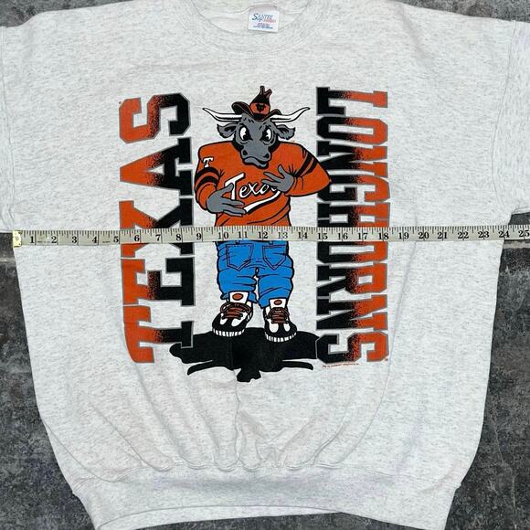 Vintage 90's Texas Longhorns Bevo Breakthrough Crewneck Sweater XL - Picture 8 of 9